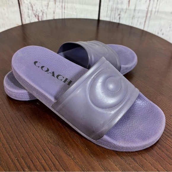 Coach Shoes - COACH ulla slides in purple size 9 GUC